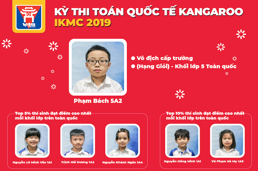 VASers Tiểu học “rinh” giải tại Olympic Tiếng Anh và IKMC 2019